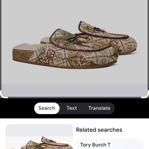 TORY BURCH T MONOGRAM SHEARLING CHARM MULES - Picture 8 of 9